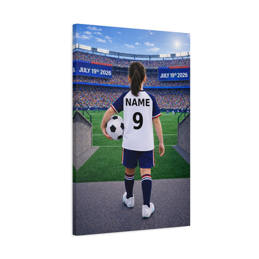 World Cup USA Like Personalized Soccer Canvas (Matte) With Custom Name and Number (WC-G03-USA)