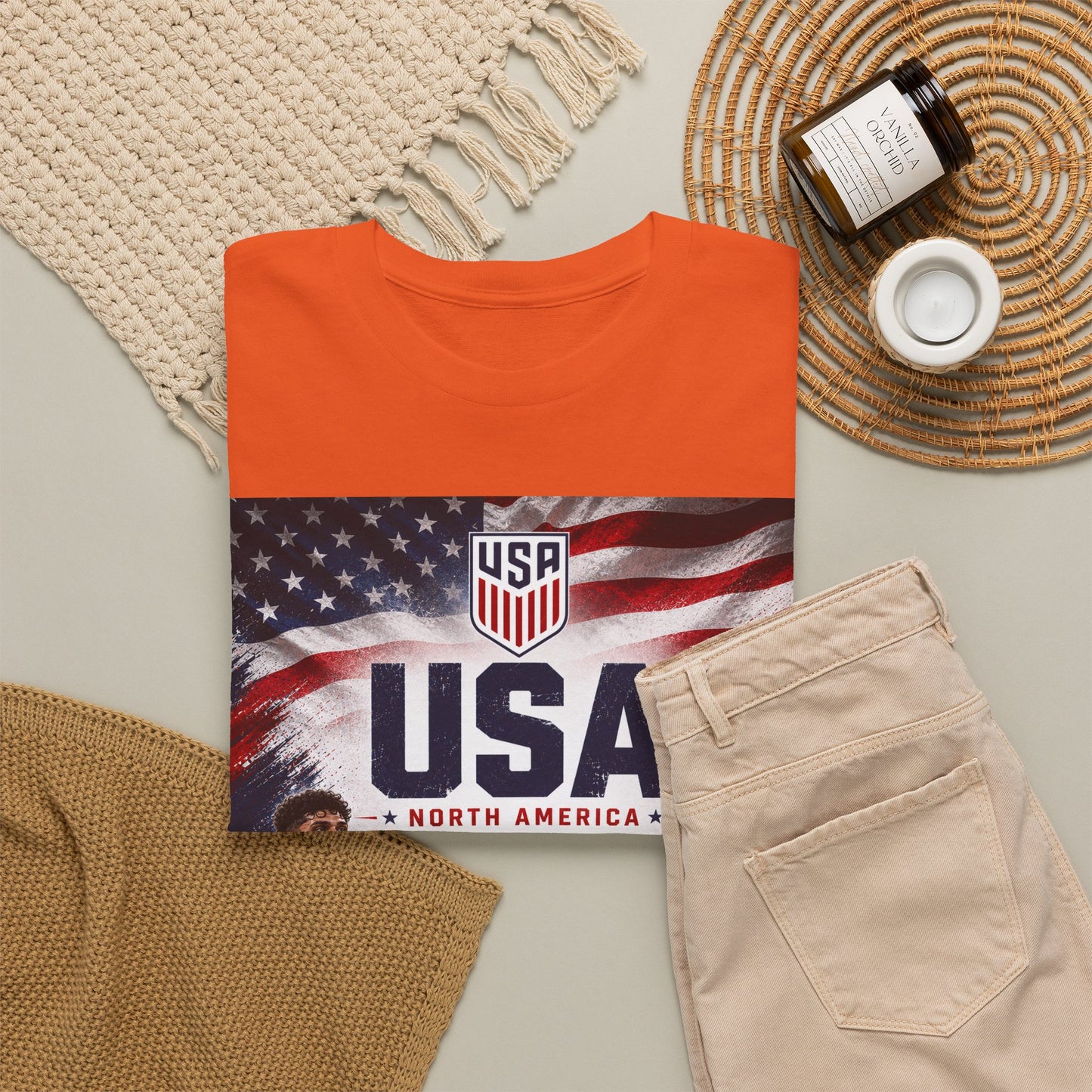 USA Adult World Soccer Customized T-Shirt