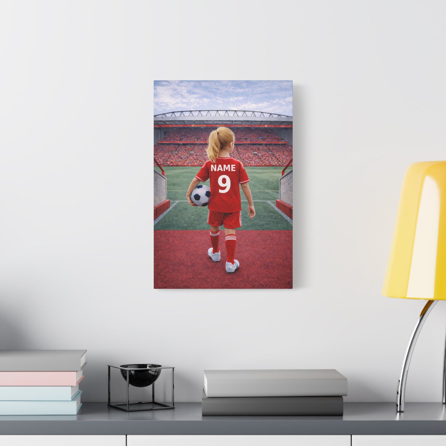 Liverpool Like Personalized Soccer Girl Canvas (Matte) With Custom Name and Number (PL-G02-LFC)