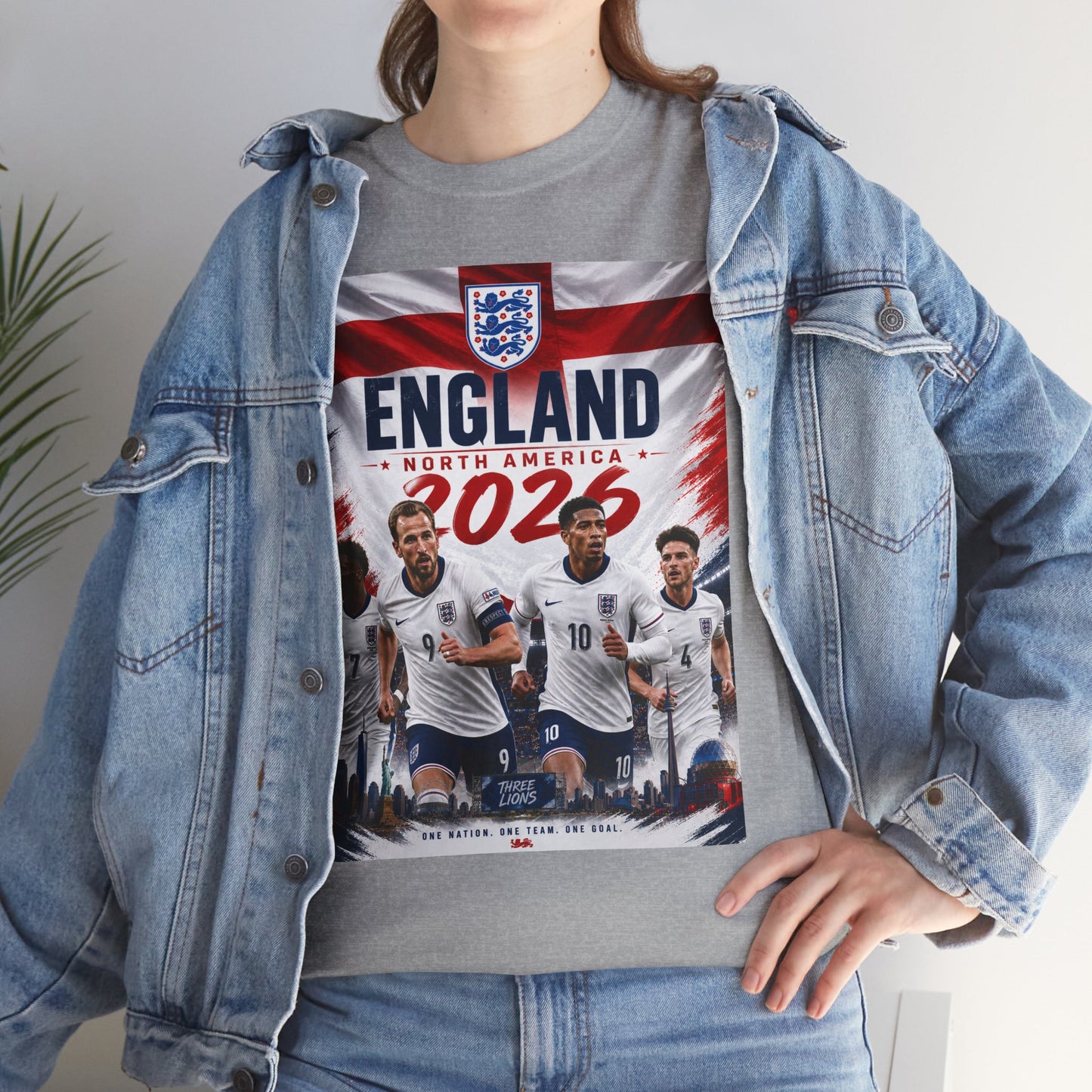 England Adult World Soccer Customized T-Shirt