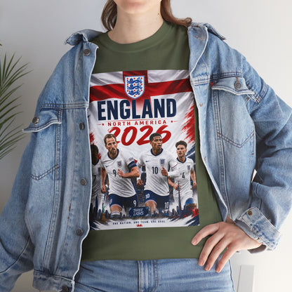 England Adult World Soccer Customized T-Shirt