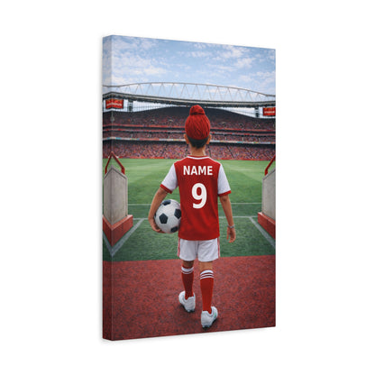 Arsenal Like Personalized Soccer Canvas (Matte) With Custom Name and Number 1 (PL-B04-ASL)