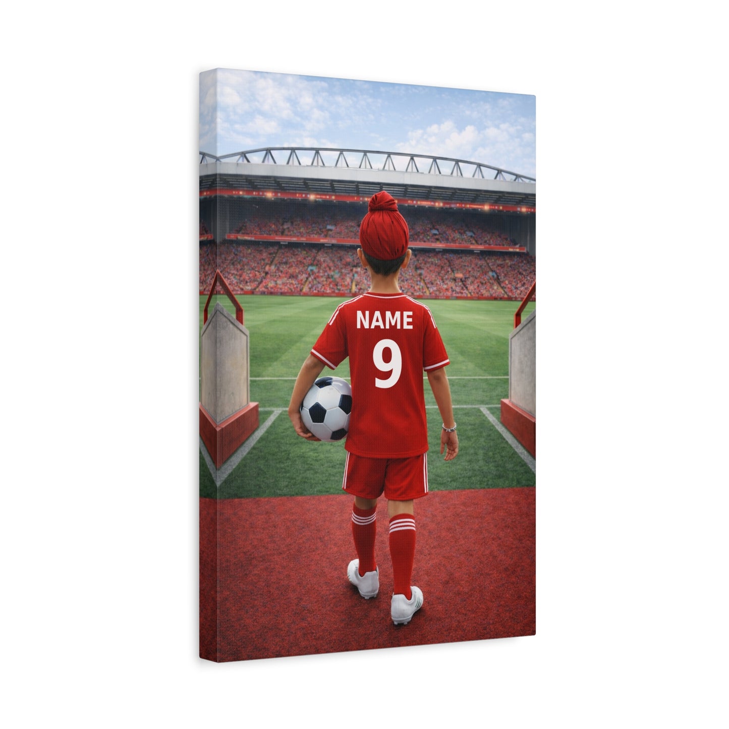 Liverpool Like Personalized Soccer Canvas (Matte) With Custom Name and Number 1 (PL-B04-LFC)