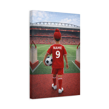 Liverpool Like Personalized Soccer Canvas (Matte) With Custom Name and Number 1 (PL-B04-LFC)