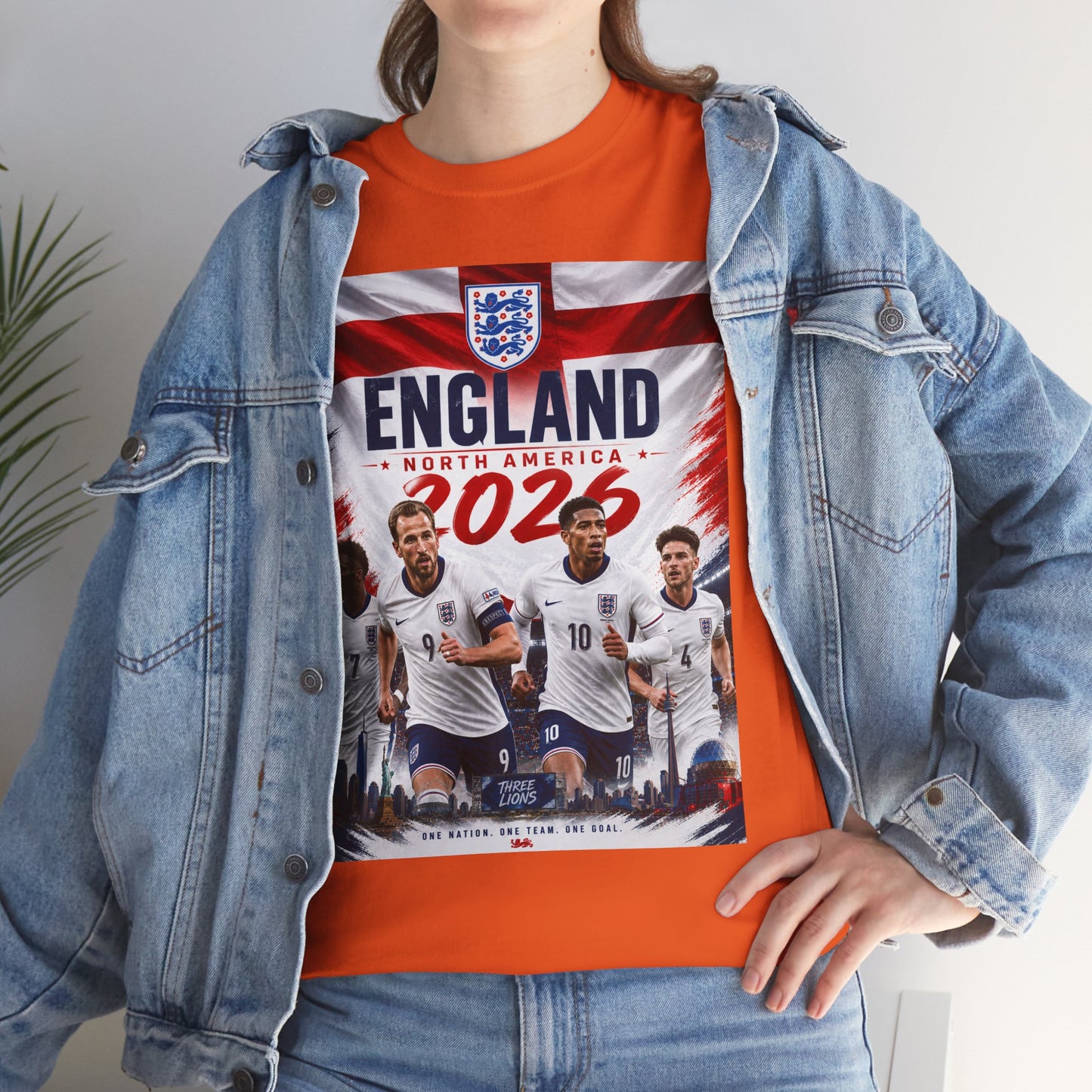England Adult World Soccer Customized T-Shirt