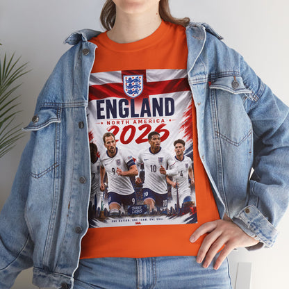England Adult World Soccer Customized T-Shirt