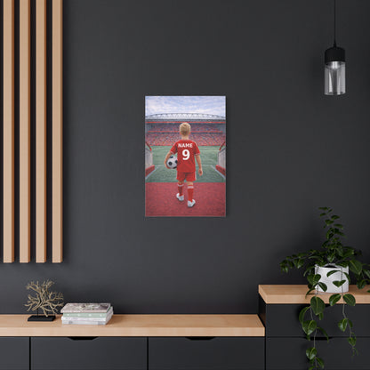 Liverpool Like Personalized Soccer Canvas (Matte) With Custom Name and Number 1 (PL-B02-LFC)