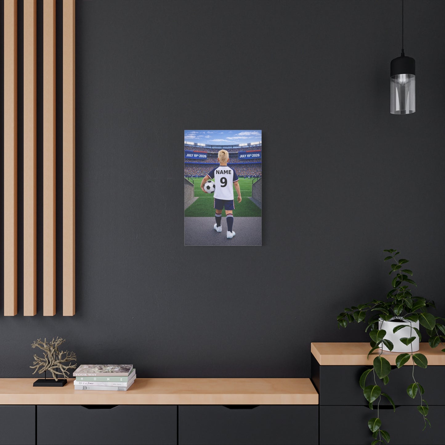 World Cup USA Like Personalized Soccer Canvas (Matte) With Custom Name and Number (WC-B02-USA)