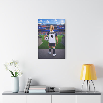 World Cup USA Like Personalized Soccer Canvas (Matte) With Custom Name and Number (WC-G02-USA)