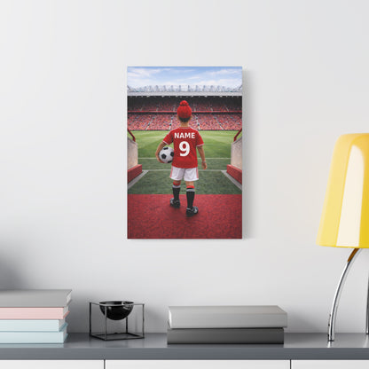Man Utd Like Personalized Soccer Canvas (Matte) With Custom Name and Number 1 (PL-B04-MNU)