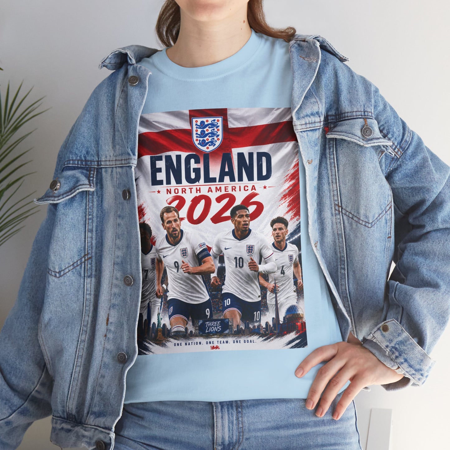 England Adult World Soccer Customized T-Shirt