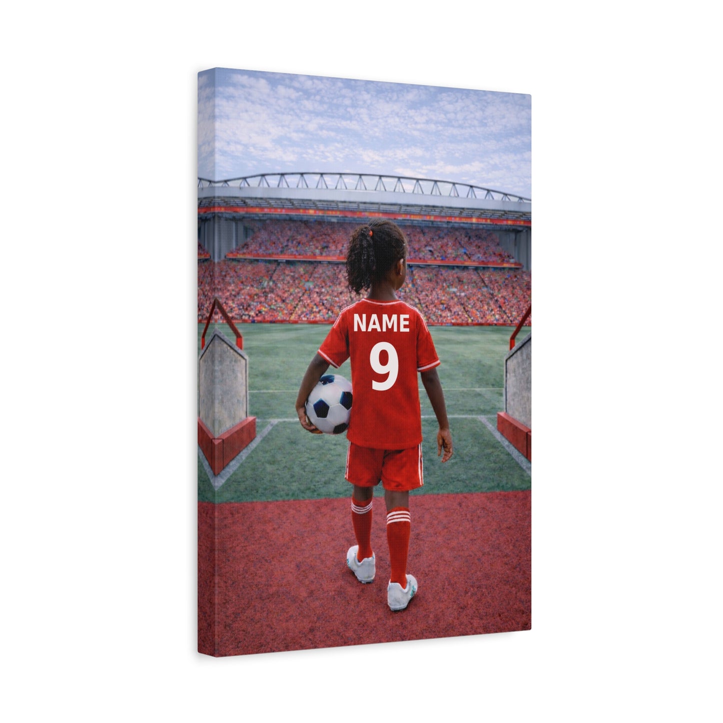 Liverpool Like Personalized Soccer Girl Canvas (Matte) With Custom Name and Number (PL-G01-LFC)