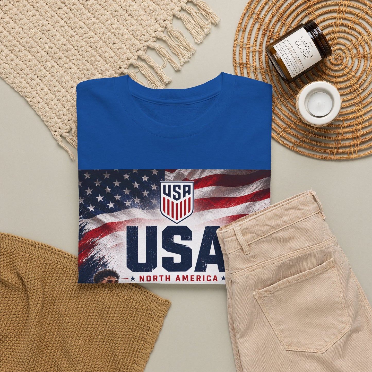 USA Adult World Soccer Customized T-Shirt