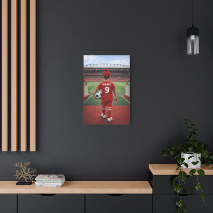 Liverpool Like Personalized Soccer Canvas (Matte) With Custom Name and Number 1 (PL-B04-LFC)