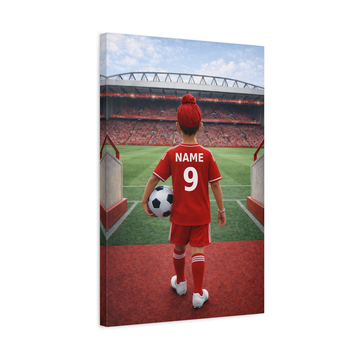 Liverpool Like Personalized Soccer Canvas (Matte) With Custom Name and Number 1 (PL-B04-LFC)