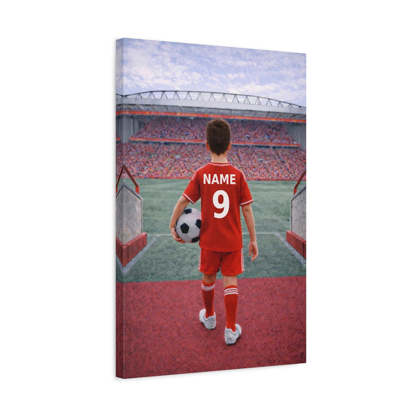 Liverpool Like Personalized Soccer Boy Canvas (Matte) With Custom Name and Number 1 (PL-B03-LFC)