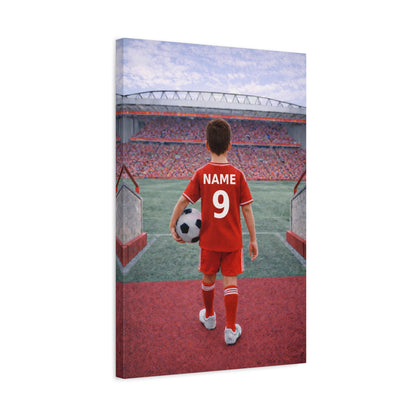 Liverpool Like Personalized Soccer Boy Canvas (Matte) With Custom Name and Number 1 (PL-B03-LFC)
