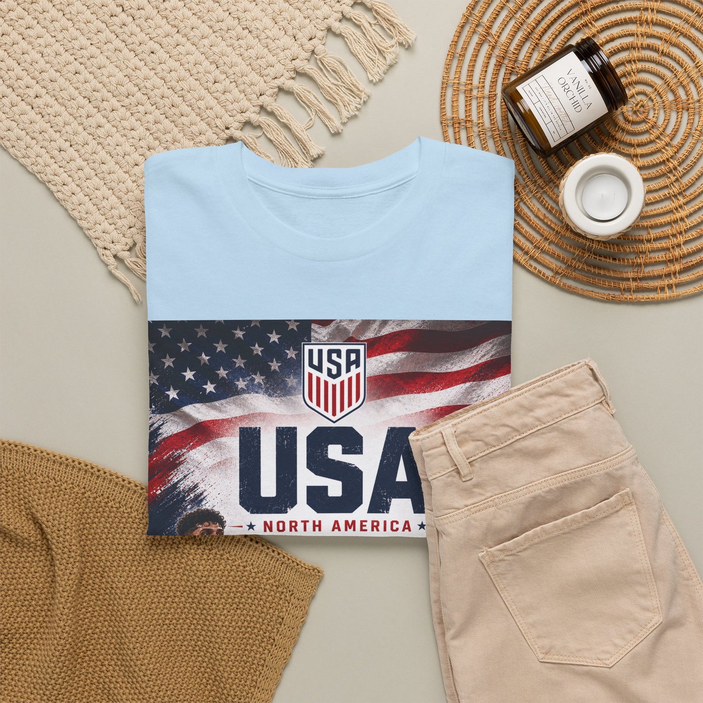 USA Adult World Soccer Customized T-Shirt