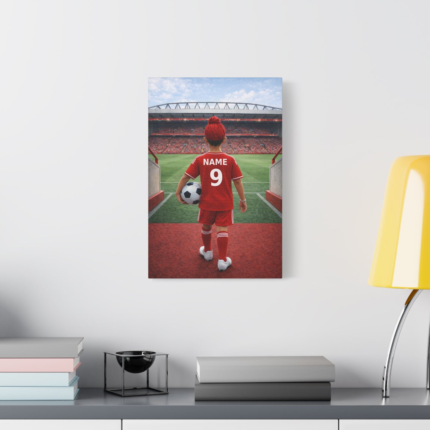 Liverpool Like Personalized Soccer Canvas (Matte) With Custom Name and Number 1 (PL-B04-LFC)