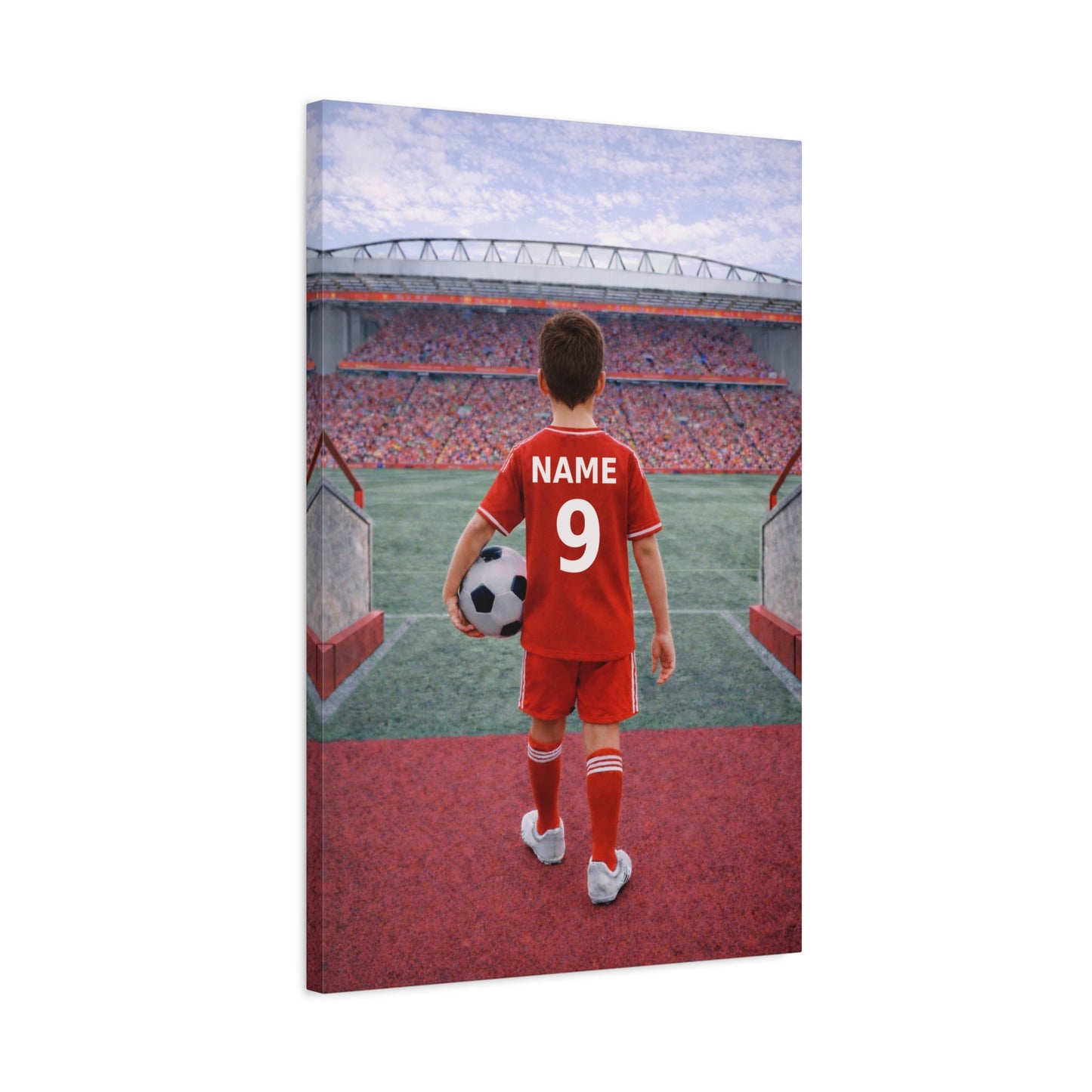 Liverpool Like Personalized Soccer Boy Canvas (Matte) With Custom Name and Number 1 (PL-B03-LFC)