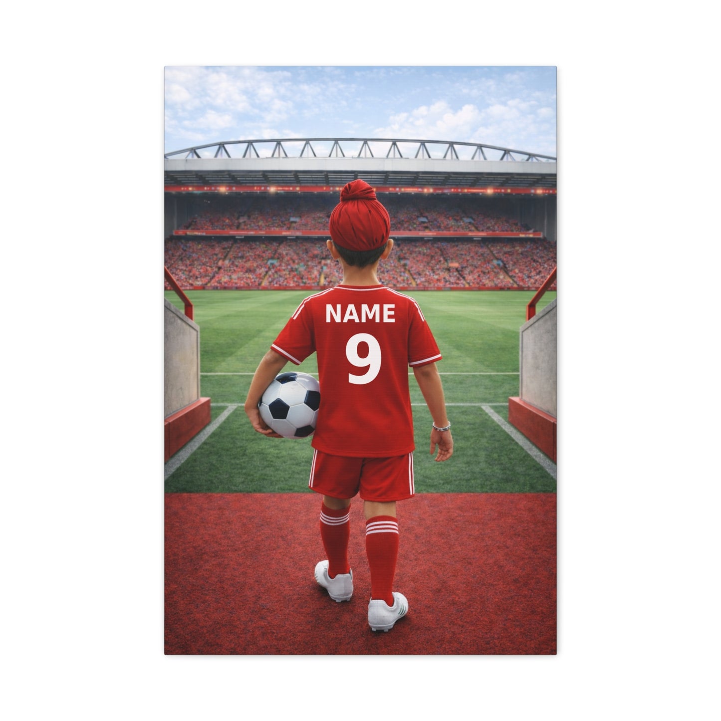 Liverpool Like Personalized Soccer Canvas (Matte) With Custom Name and Number 1 (PL-B04-LFC)