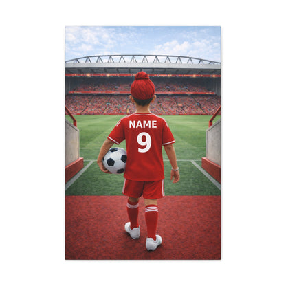 Liverpool Like Personalized Soccer Canvas (Matte) With Custom Name and Number 1 (PL-B04-LFC)