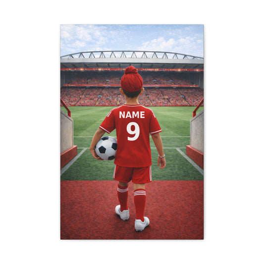 Liverpool Like Personalized Soccer Canvas (Matte) With Custom Name and Number 1 (PL-B04-LFC)