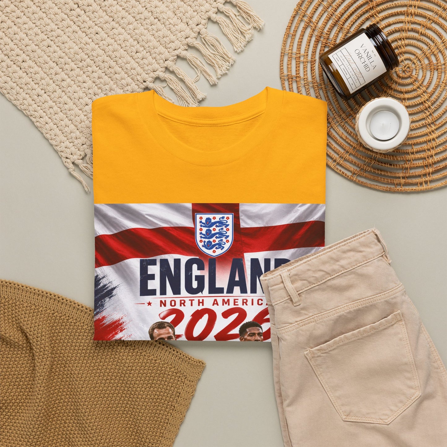 England Adult World Soccer Customized T-Shirt