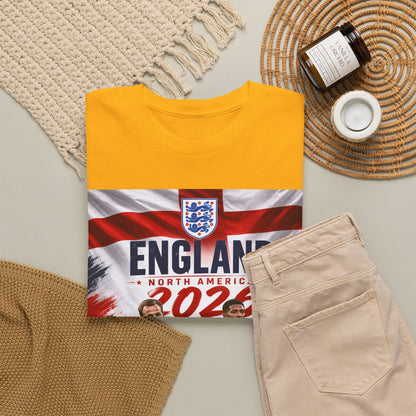 England Adult World Soccer Customized T-Shirt